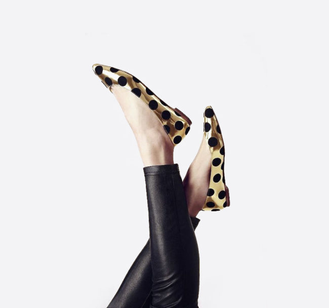 Gold Spotted Slippers